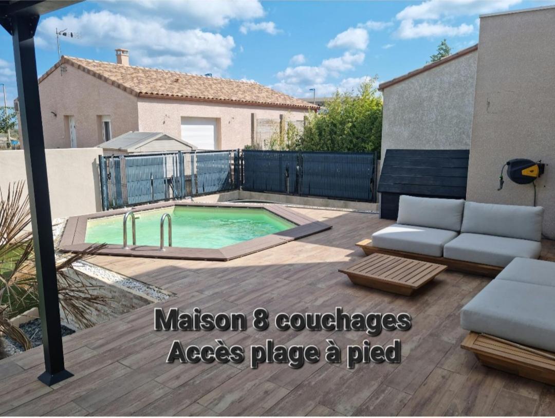 Maison 8 Couchages Clim, Plage A Pied, Petite Piscine Port-la-Nouvelle Exterior photo